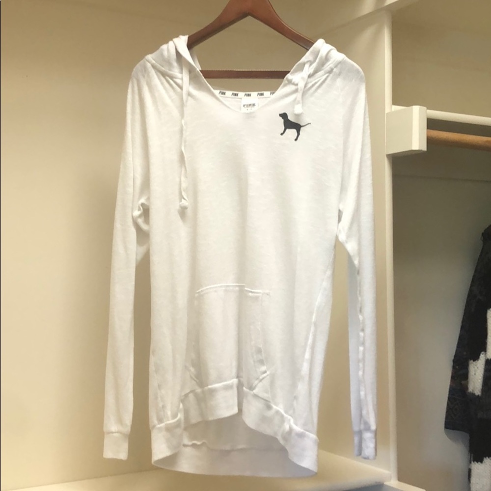 White PINK hoodie